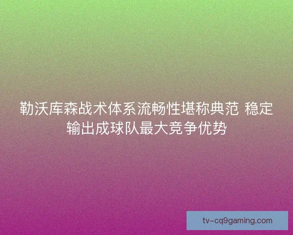 勒沃库森战术体系流畅性堪称典范 稳定输出成球队最大竞争优势