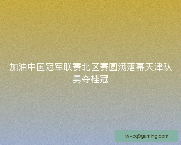 加油中国冠军联赛北区赛圆满落幕天津队勇夺桂冠 加油中国冠军联赛北区赛圆满落幕天津队勇夺桂冠